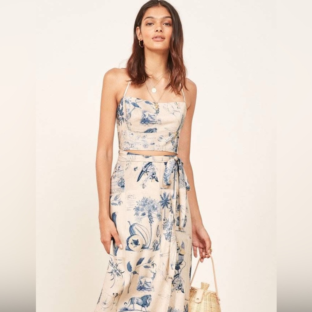 Reformation midi cut out wrap dress - Size 4